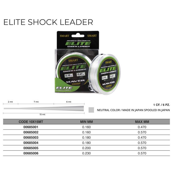 Monofilo Elite Shock Leader 10x15m - immagine 2